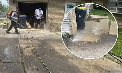 Starwash Professional Lake County Il power washes driveways to new looking