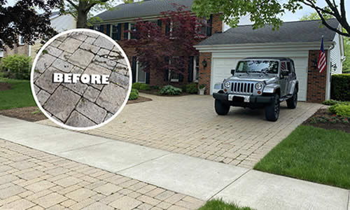 Starwash Professional Lake County Il power washes driveways to new looking
